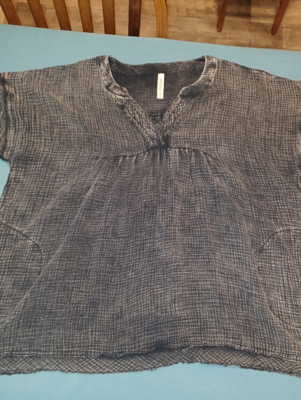 Zenana Mineral Washed Gauze top.
